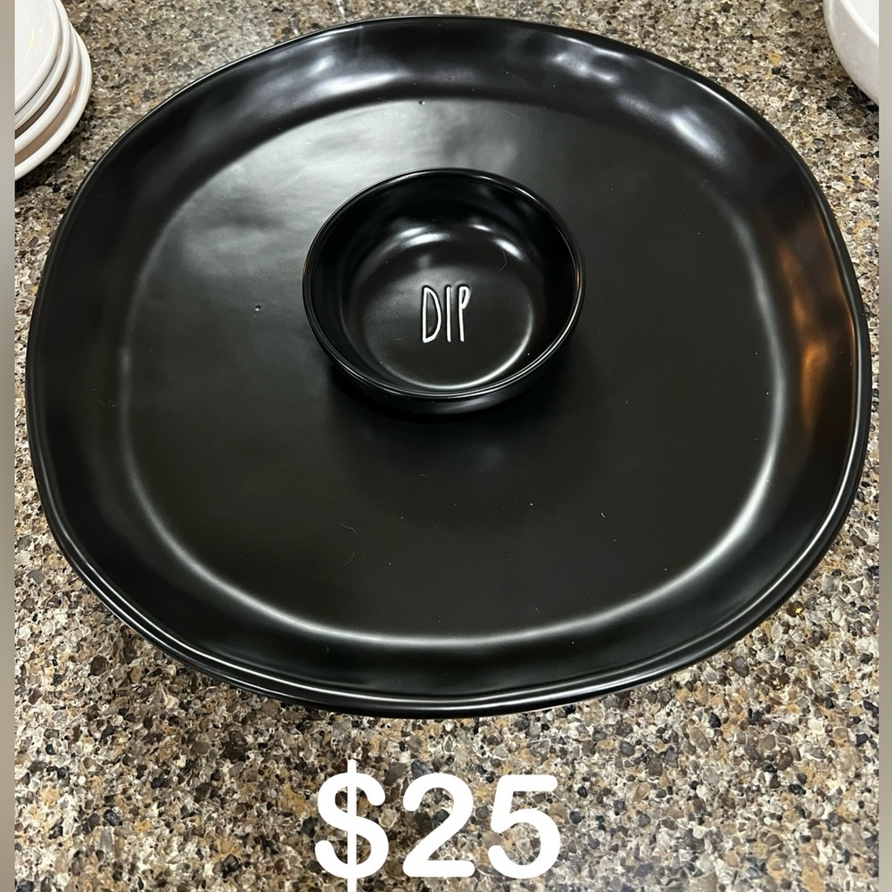 Rae Dunn Chip and Dip Platter